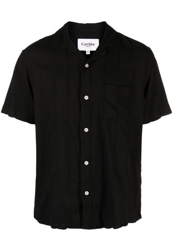 Corridor striped short-sleeve shirt - Nero