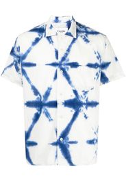 Corridor tie-dye-print short-sleeved shirt - Bianco