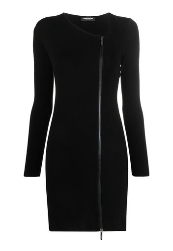 costume national contemporary zip-detail mini dress - Nero