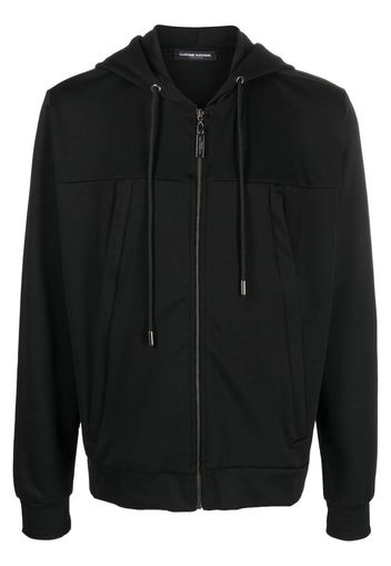 costume national contemporary rear embroidered-logo hoodie - Nero