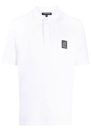 costume national contemporary logo-patch piqué polo shirt - Bianco