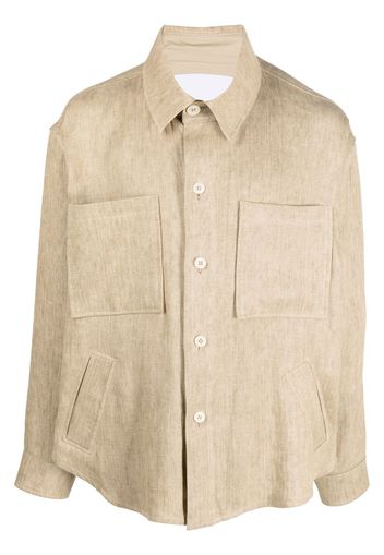 Costumein long-sleeved linen shirt jacket - Toni neutri