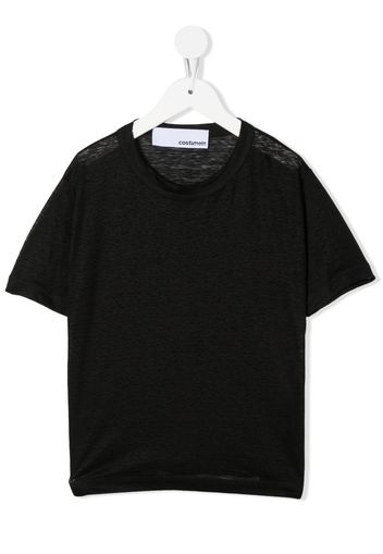 Costumein short-sleeve linen T-shirt - Nero