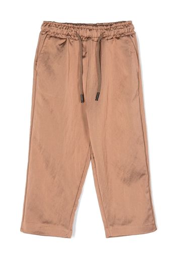 Costumein drawstring straight-leg trousers - Marrone