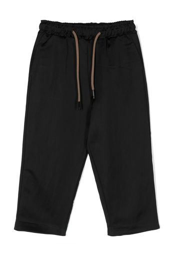 Costumein drawstring straight-leg trousers - Nero