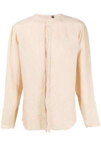 Costumein frayed-hem linen shirt - Toni neutri