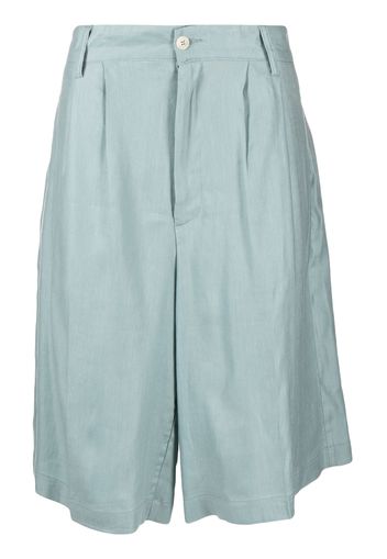 Costumein linen-textured bermuda shorts - Blu