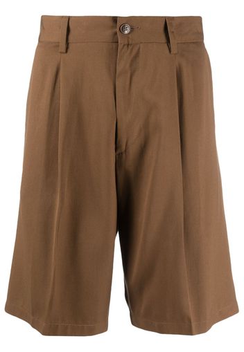 Costumein pleated lyocell tailored shorts - Marrone