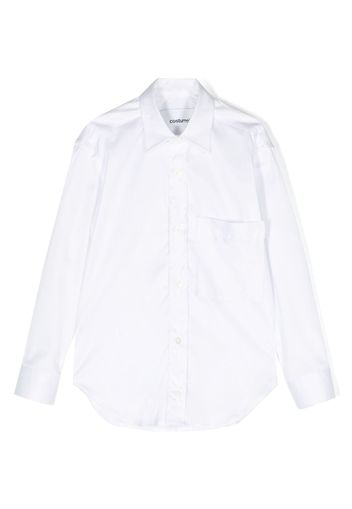 Costumein patch-pocket cotton shirt - Bianco