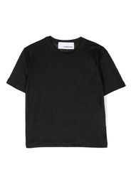 Costumein slub-texture linen T-shirt - Nero