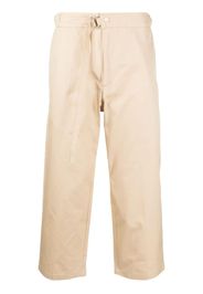Costumein belted-waist cropped trousers - Toni neutri