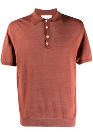 Costumein short-sleeve knitted polo shirt - Marrone