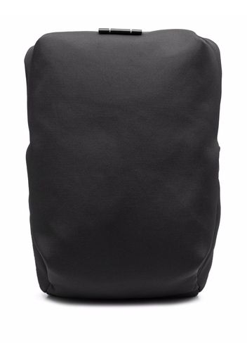 Côte&Ciel logo-patch zip-up backpack - Nero