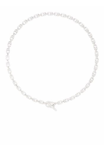 Courbet Choker a catena CELESTE in oro bianco riciclato 18kt con diamanti - Argento