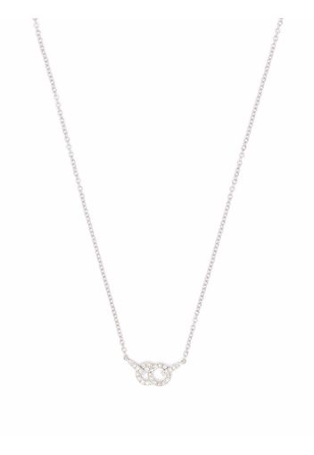 Courbet 18kt recycled white gold Céleste diamond small pendant necklace - Argento