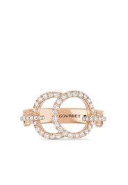 Courbet Anello Celeste in oro rosa 18kt con diamanti