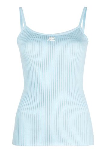 Courrèges Top con stampa - Blu