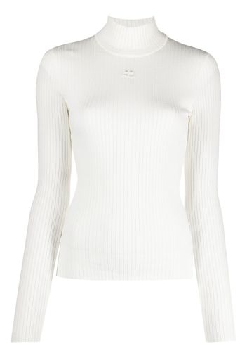 Courrèges Maglione a coste - Bianco