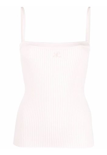 Courrèges Top con logo - Rosa