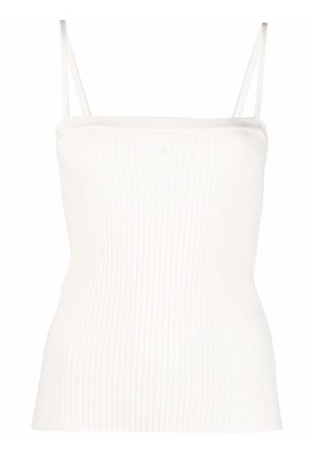 Courrèges ribbed-knit cami top - Bianco