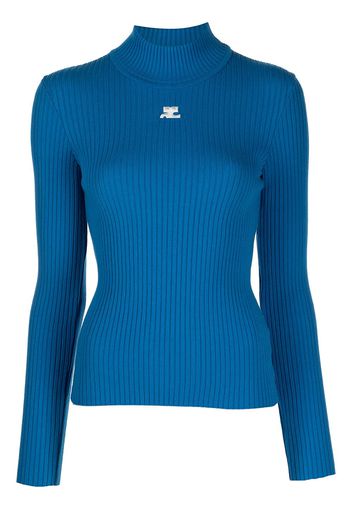 Courrèges Maglione a collo alto - Blu