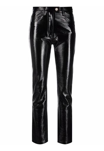 Courrèges high-shine finish trousers - Nero