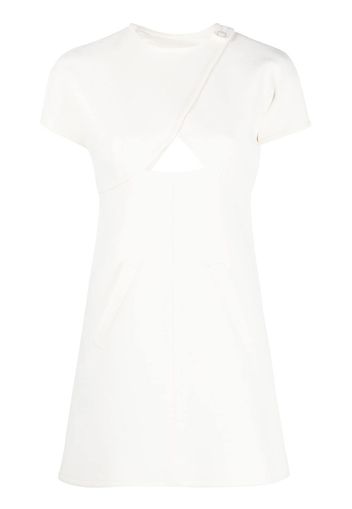 Courrèges cut-out shift dress - Bianco