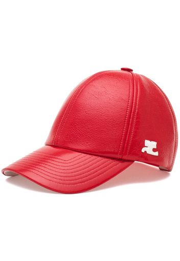 Courrèges logo patch cap - Rosso