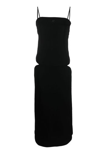 Courrèges Abito midi con cut-out - Nero