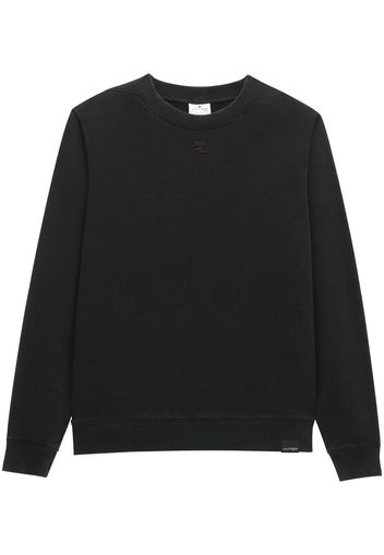 Courrèges logo-patch detail sweatshirt - Grigio