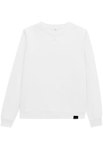 Courrèges embroidered-logo cotton sweatshirt - Bianco