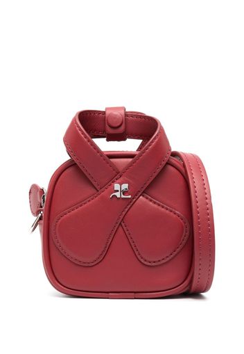 Courrèges Loop leather mini bag - Rosso