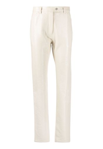 Courrèges Pantaloni slim in finta pelle - Toni neutri