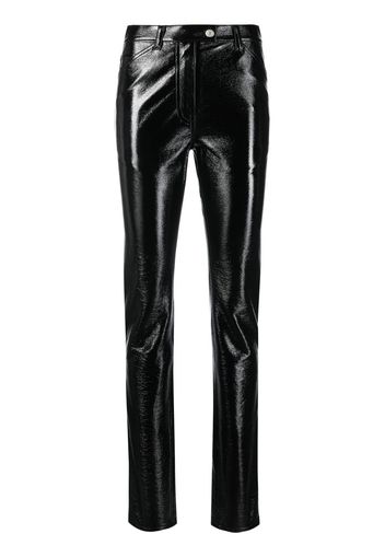 Courrèges faux-leather slim trousers - Nero