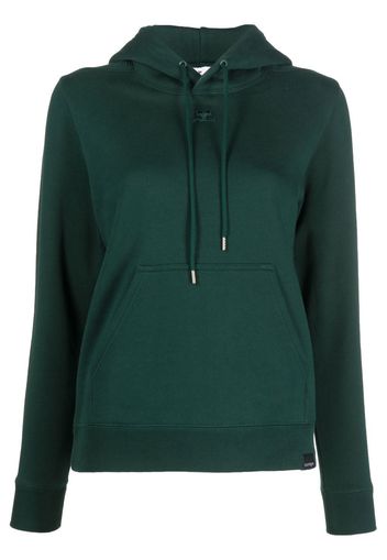 Courrèges embroidered logo hoodie - Verde