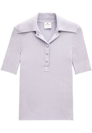 Courrèges ribbed polo top - Viola