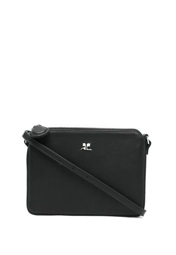 COURRÈGES logo-plaque shoulder bag - Nero