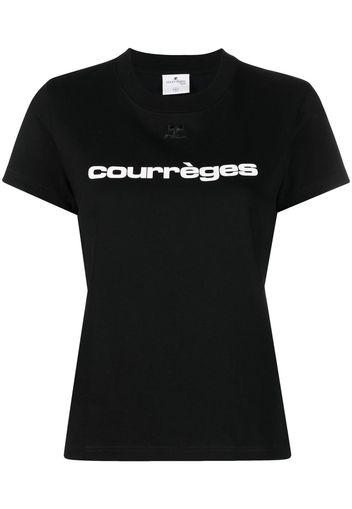 COURRÈGES logo-print T-shirt - Nero