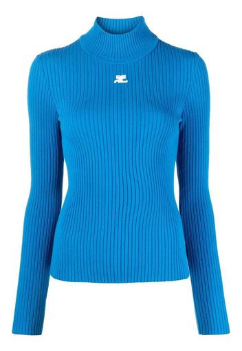 Courrèges Maglione a collo alto - Blu