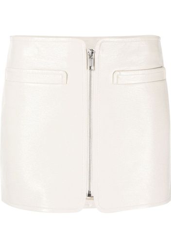 Courrèges patent mini skirt - Toni neutri