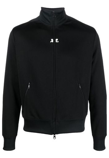 Courrèges embroidered-logo tracksuit jacket - Nero