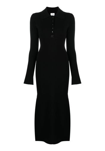 Courrèges Milano long-sleeve polo dress - Nero