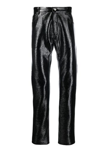 Courrèges vinyl straight-leg trousers - Nero