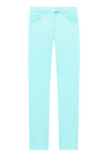 Courrèges Pantaloni dritti con ricamo - Blu