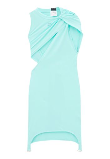 Courrèges cut-out gathered mini dress - Blu