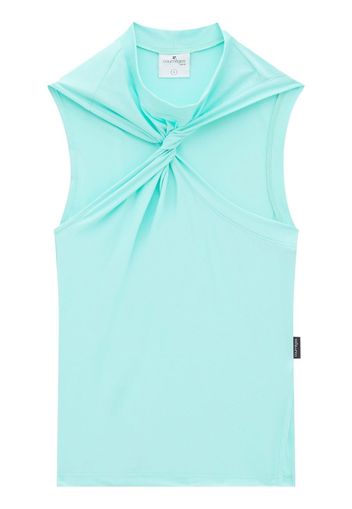 Courrèges Top monospalla con inserti - Blu