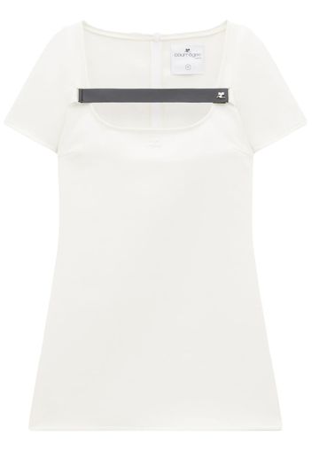 Courrèges short-sleeve dress - Bianco