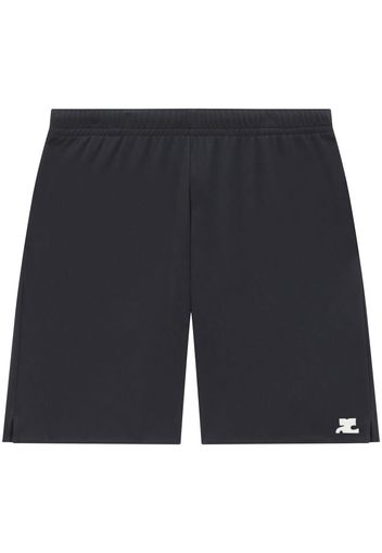 Courrèges Shorts con ricamo - Nero