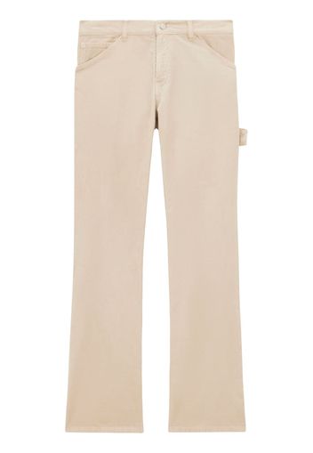 Courrèges velvet-effect flared trousers - 1021 CLAY