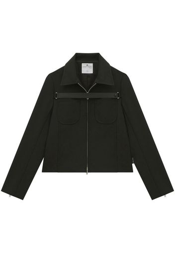 Courrèges Giacca crop con zip - Nero